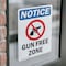 Signmission Gun Free Zone Sign With Symbol, 7 in W x Rectangle, Vinyl Decal OS-2PACK-NS-D-710-V-13178 - alternate 6